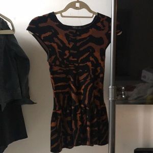 Torn by Ronny Kobo print peplum top